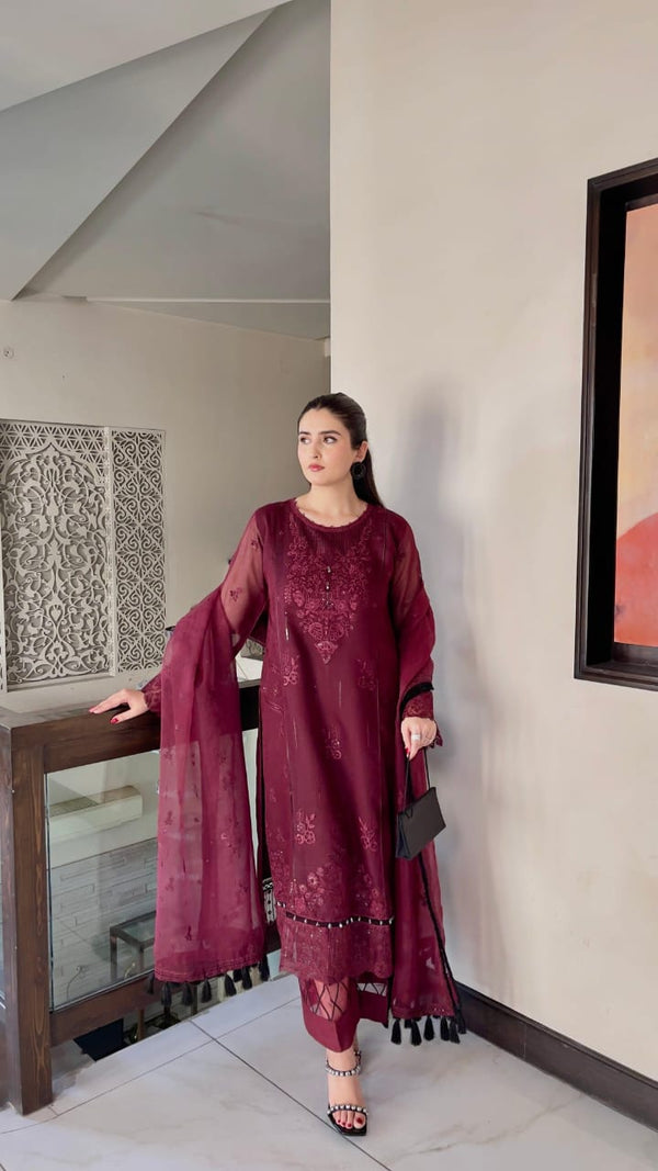 Gloura1 – ZARNOOR Khaadi Net 3PC