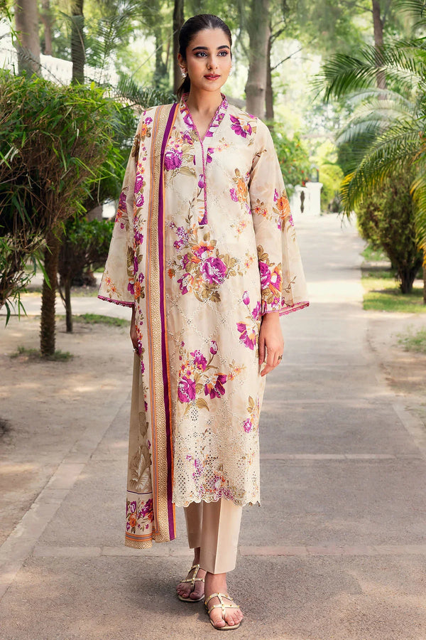 Aks Embroidered 3pc Stitched - 5565