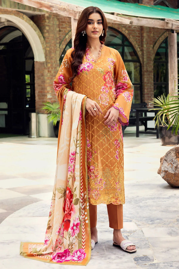 Nikhat Embroidered 3pc Stitched - 5566